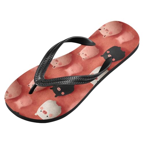 Flip Flop Sandals Cute Pigs Print for Women Men Beach Outdoor XS2