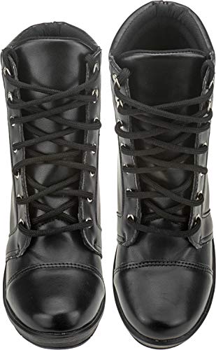 Coturno Feminino Lumiss Sapato Confort Tratorado CTN (36, Preto)