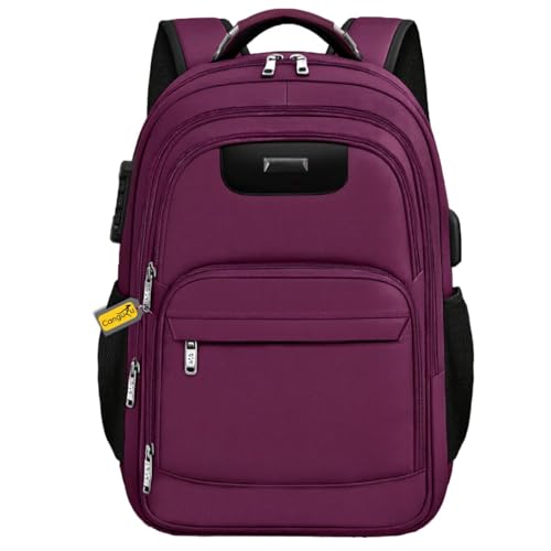 Mochila Notebook Masculina Feminina Casual Saída USB/Fone Resistente Trabalho Faculdade Escolar (Vinho)