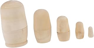 ibasenice 5 Peças Corpos De Bonecas De Madeira Bonecas De Nidificação Vintage Sem Pintura Bonecas Matryoshka Em Branco Bonecas De Nidificação Bonecas Peg Inacabadas Bonecas Russas Em Branco