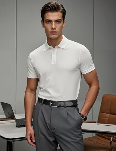 Men's 1.5" Everyday Leather Belt Solid Leather for Work Business and Casual2