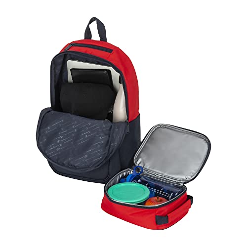 Champion 2-Piece Backpack With Lunch Box Bag Set (Red/Navy) #TOP3