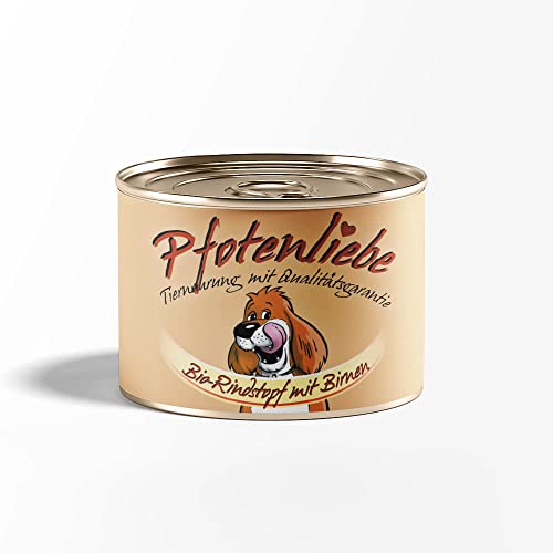Pfotenliebe Bio-Hundefutter, Schnupperpaket mit verschiedenen Sorten, ausgezeichnete Bio Qualität seit 2007, 6x200g