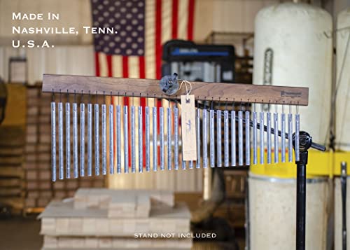 Treeworks Chimes U.s.a. Large Single Row, 35-Bar Wind Chime Made From Tennessee Black Walnut Wood (Video), Full (Tre35) #TOP1