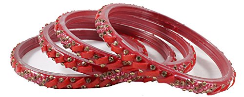 Image of NMII Multicolour Glass Kada Set For Women and Girls with Sleek Finish & Abstract Design | Glass Bangles For Women | Kada For Girls Daily /Party /Office | Fashion Jewellery