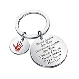 True Crime Gifts Blood Stains Are Red Keychain Horror Quotes Gift Hallowen Day Gift (Blood Stains K)