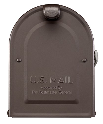 Image of Architectural Mailboxes 7600RZ-10 7600RZ-11 MB1 Post Mount Mailbox with Silver Flag, Rubbed Bronze