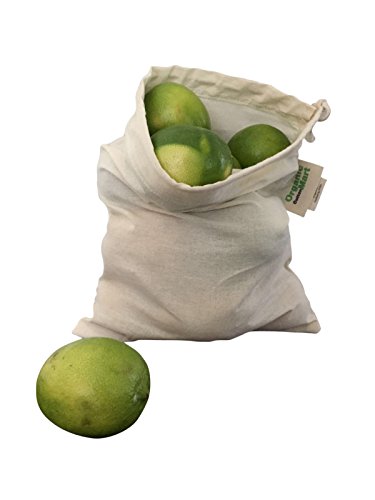 Reusable Produce Bags Cotton Washable - Organic Cotton Vegetable Bags - Cloth...
