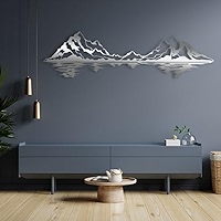 Décoration Murale En Métal - Montagne Minimaliste
