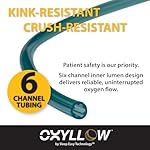 Oxyllow Premium 7 FT Oxygen Tubing - 10-Count - 6-Channel Kink-Resistant Air Flow - High-Visibility Green Tint - Universal End Connectors - Durable Medical Grade Oxygen Therapy Accessory - - Image 4