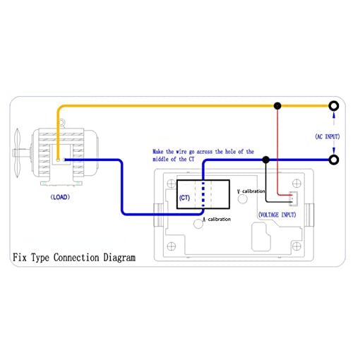 Image of Digital Voltmeter with LED Red and Green Display - 2-in-1 AC Voltage and Amp Meter for 60-500V AC, 0-50A Panel Meter for Voltage and Current Testing