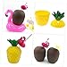 ABOOFAN Plastic Pineapple Cups Straws Drink Mugs Hawaiian Luau Party Decorations Random