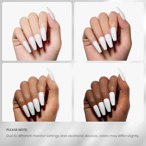Image of Beetles White Gel Polish Set - 2Pcs 15ml White Color Gel Polish Soak Off UV Light Cure for French Nail Manicure Salon DIY Gifts for Women