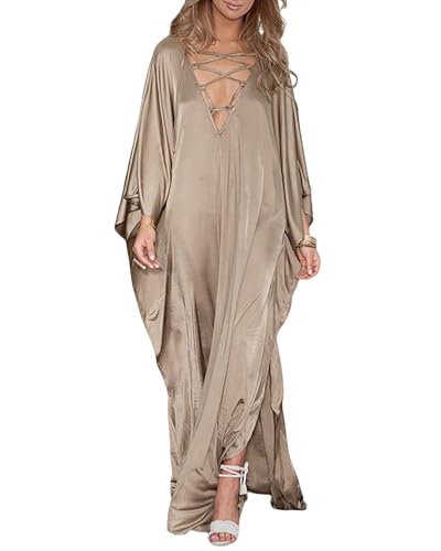 Bsubseach 2026 Long Kaftan Dresses Muumuu Plus Size V...