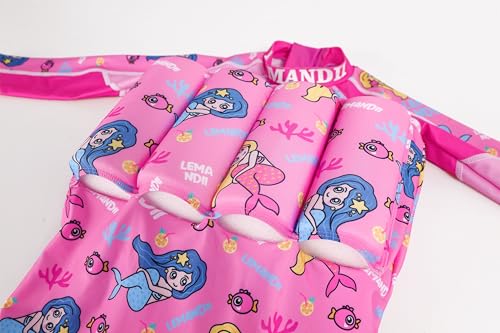 Image of Toddler Kids One-Piece Float Swimsuit with Adjustable Buoyancy UPF 50+ Sun Protection for Beach Pool Boys Girls