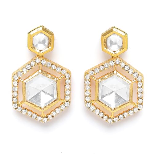 Image of Karatcart Polki Kundan Jewellery Set for Women