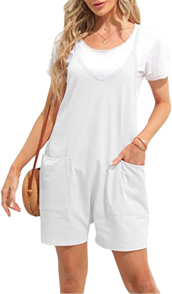 Combishort Femme Été - Combinaison Élégante Taille Haute Avec Poches - Style Décontracté