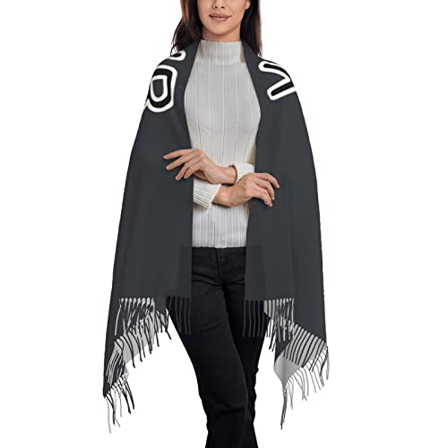Custom Women's Scarf Winter Warm Personalized Scarf Add Picture Text Logo Custom Design Women's Shawl Black3
