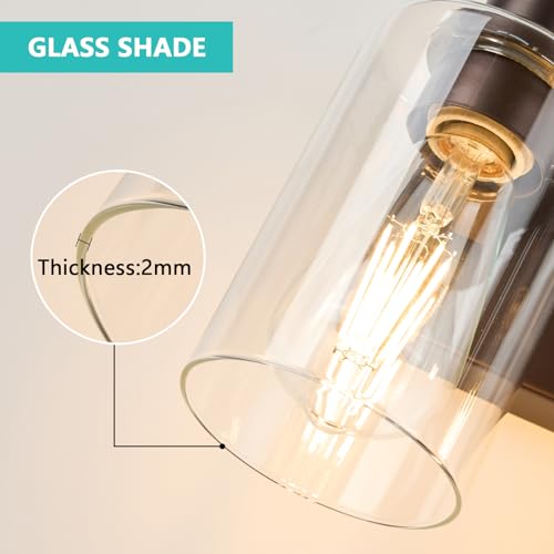 Image of 5-Light Bathroom Light Fixtures Modern ORB Vanity Lights