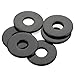 M6 Black Flat Washers (6.3mm ID, 17.7mm OD, 1.9mm Thick) for Screw Fasteners, 304 Stainless Steel, 50 PCS