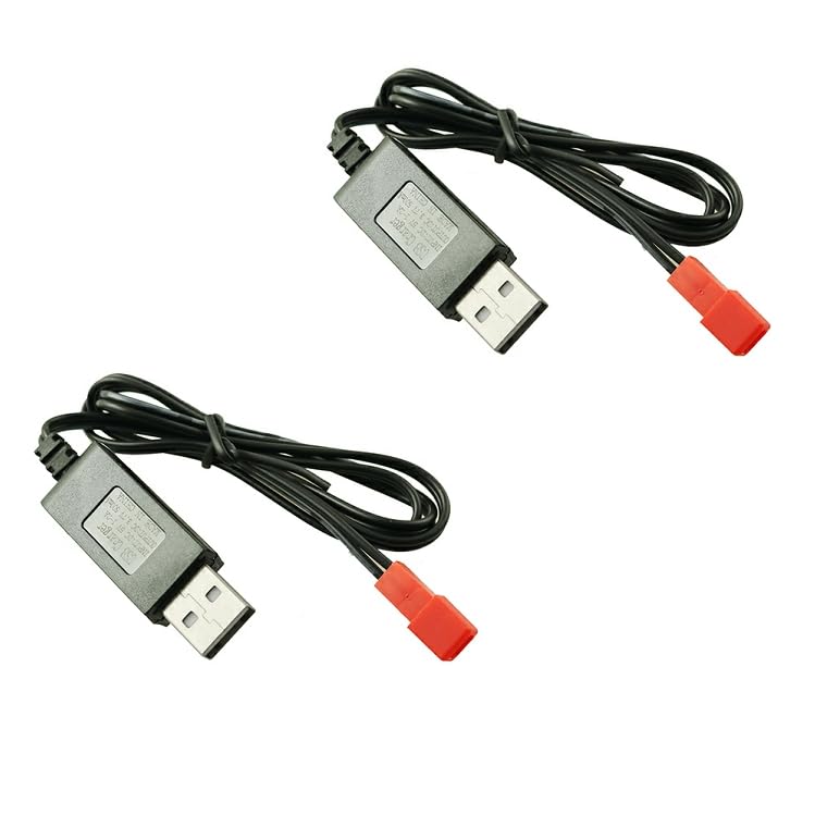 SJZBIN 2PCS Li-po Battery USB Charger Cable JST Female Plug for RC Drone Quadcopter Battery Compatible with S39 S32 S032 S032G S029G S027G