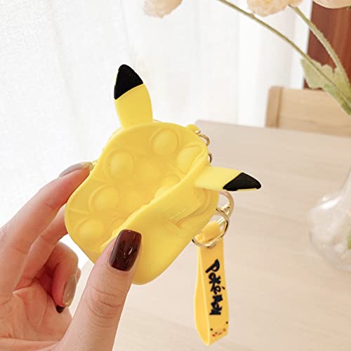 Image of AUGEN Cute Pop It Coin Purse Pouch Keychain For Gifting With Key Ring Anti-Rust (Pack Of 1)