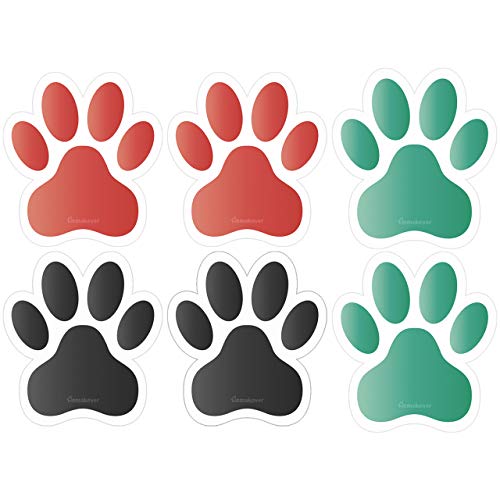 Bluecell World 60 Pieces Dog Paw Footprint Vinyl Pawprints Sticker Animal Footprint Wall Art Decoration for Tub Stairs Kitchen Shower Room Treads Bath Room Floor Swimming Pool (Style B)