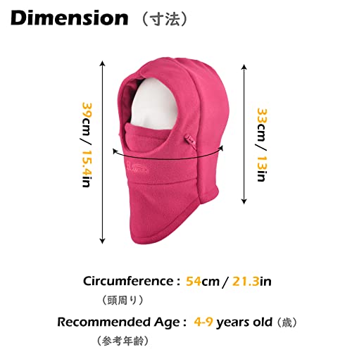 Image of TRIWONDER Kids Winter Hats Balaclava Ski Mask for Boys Girls Toddlers Windproof Adjustable Cold Weather Face Mask Neck Warmer