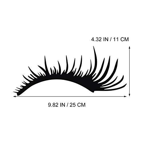 Vosarea 2 Pairs Car Headlight Eyelashes Stickers Fashion Fake Eyelash Stickers For Car Body Rearview Mirror (Black) #TOP1