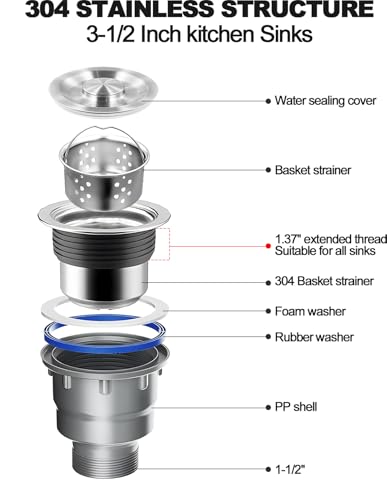 Kit de drenaje para fregadero de cocina de un seno miniatura 3