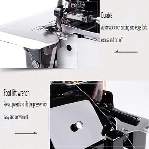 Overlock Sewing Machine - 3000 Stitches Per Minute, Adjustable Speed, Edge Width 3.0MM-4.0MM, 3 Stitch Capability, Adjustable Stitch Length for Hemming and Sewing