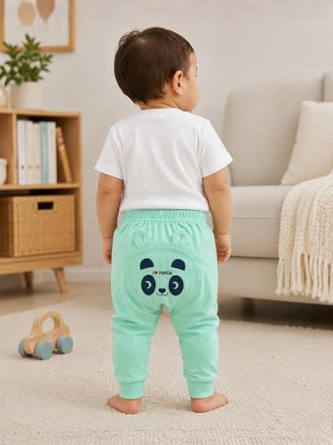 Image of superminis Printed Cotton Pajama Pants for Baby Boys and Baby Girls | Pack of 6 (Multicolor Designs)