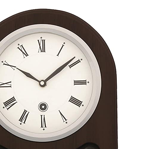 Image of CHRONIKLE Decorative Vertical Wooden Analog Pendulum Home Decor Roman Figure Table /Desk Clock with Sweep Movement (Size: 23 x 8 x 33.5 CM | Weight: 1240 grm | Color: Rosewood)