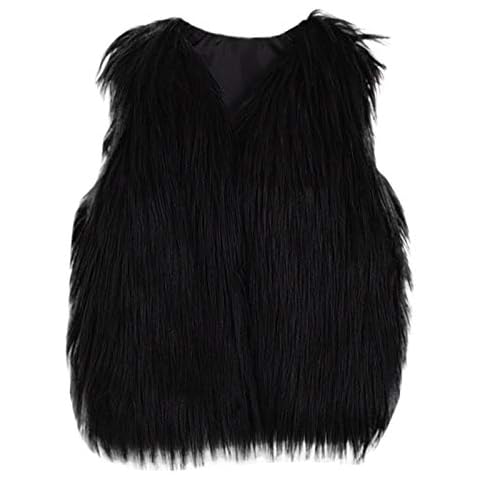 waitFOR Baby Girls Faux-Fur Jacket Gilet Cover