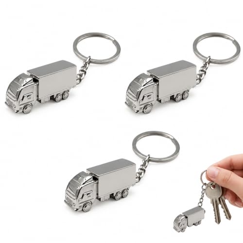 Llavero metálico en forma de camión, Key Chain truck, 3 Unidades