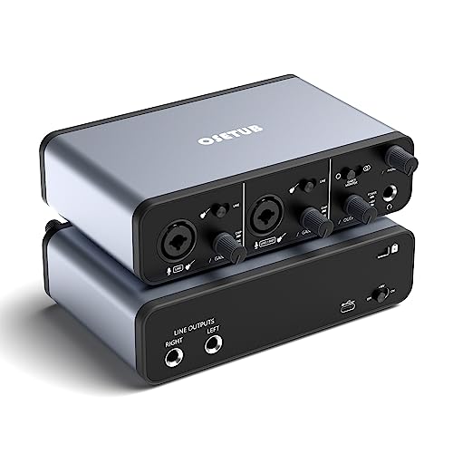 2i2 USB Audio Interface with 48V Phantom Power 24Bit/192kHz for