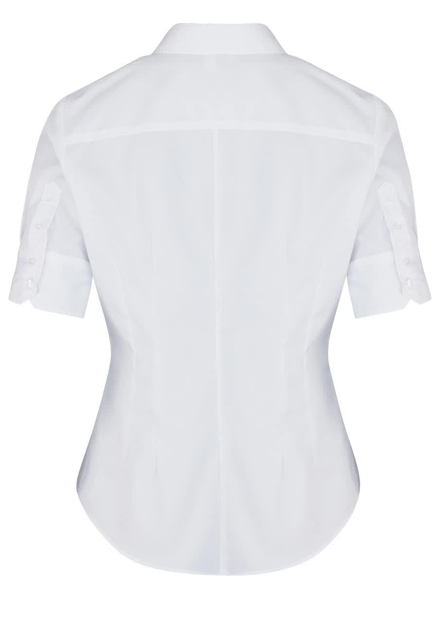 Seidensticker Damen City Bluse Kurzarm Slim Fit Uni Bügelfrei Schmal Taillierte Hemdbluse - Slim Fit - Hemdbluse - Kurzarm - 100% Baumwolle (1er Pack)