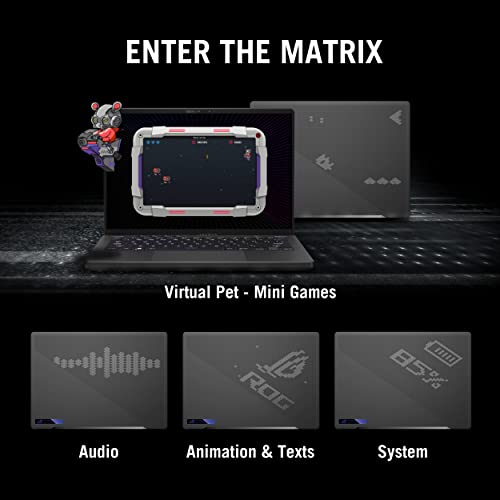 Image of ASUS ROG Zephyrus G14 (2022), 14 inch (35.56 cm) QHD+ 16:10 120Hz /3ms, AMD Ryzen 7 6800HS, 8GB Radeon RX 6700S, Gaming Laptop (16GB /1TB SSD /Windows 11 /Office /Gray /Anime Matrix /1.72 Kg), GA402RJ-L8182WS