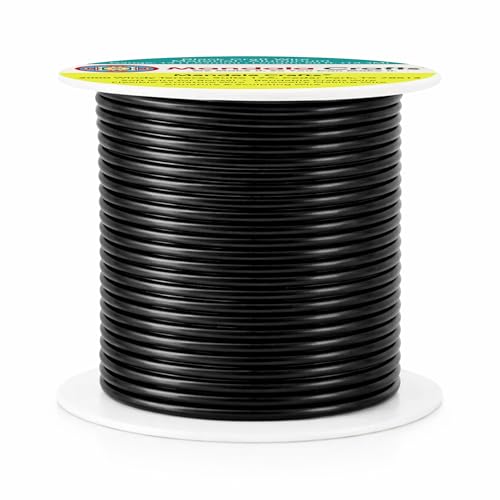 Image of Mandala Crafts 14 Gauge Black Anodized Aluminum Craft Wire, 60 FT | Colored, Flexible, Bendable, for Bonsai, Armature, Sculpting, Wire Wrapping, Jewelry Making, Weather & Tarnish Resistant