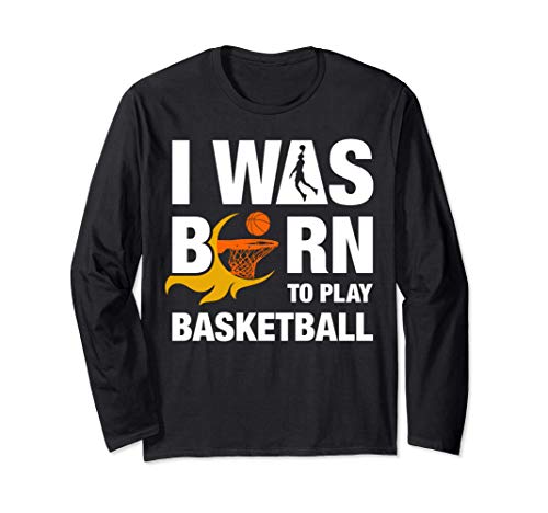 Basketball lover born to play basketball gift Manga Larga