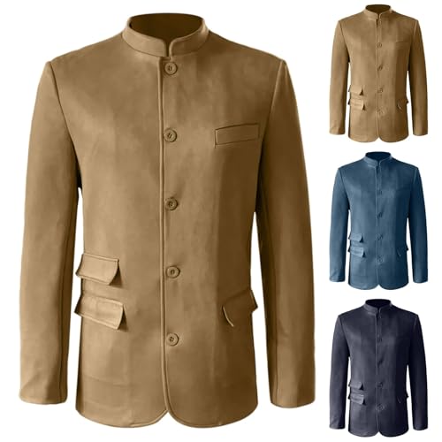 Men's Classic Fit Prom Tuxedo Blazer, Elegant Formal Suit Lightweight Jacket Stretch Sport Coat for Business Daily Wear3