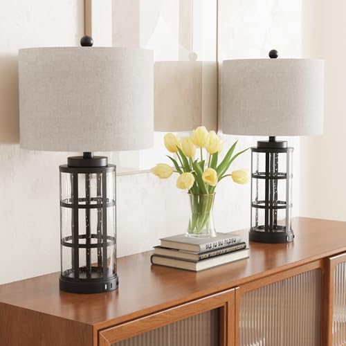 Glass Table Lamp Set of 2 for Living Room - Simplified.