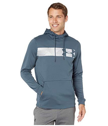 Image of Under Armour Men's Armour Fleece Pullover Hoodie Bar Logo Graphic