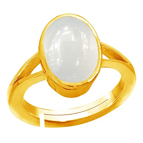 Bague pierre de lune chandrakant ajustable accessoire style bohème chic au quotidien