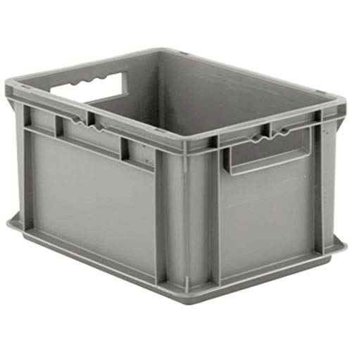 Solid Wall Stacking Cntner, 16X12X9, Gray