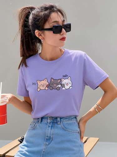 Image of THE DRY STATE Women Cotton Half Sleeve Round Neck Tshirt