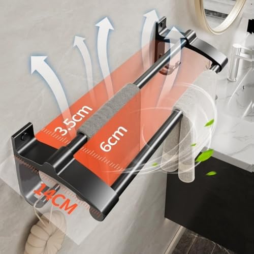 Porte-serviettes sans perçage pour carrelage protégeant vos murs - 5