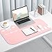 Dapesuom Large Gaming Mouse Pad, Extended Mouse Mat with Stitched Edges, Cute Anime Cat Keyboard Pad with Non-Slip Base, Big XXL Desk Mats for Gamer, Computer, Office Accessories, 29.5 x 15.9in, Pink