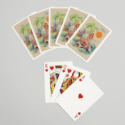 Lantern Press Tropical Mermaid, 52 naipes poker miniatura 7