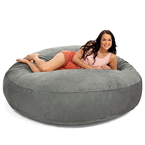 Jaxx 6 Foot Cocoon - Large Bean Bag Chair For Adults, Charcoal #TOP2
